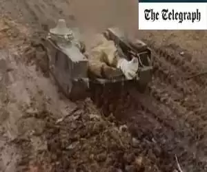 (فیلم) استفاده از برانکارد رباتیک در جنگ اوکراین و روسیه