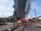 (فیلم) آتش سوزی گسترده در شهرک شکوهیه قم