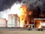 ویدیو  -  تصاویری از حمله شدید اوکراین به تأسیسات نفتی روسیه