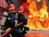 (فیلم) آتش سوزی مهیب اطراف بیمارستان هفت تیر شهرری