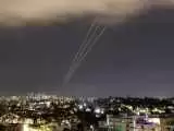 ویدیو  -  تصاویر جدید از پرواز موشک های ایران در شب حمله به اسرائیل