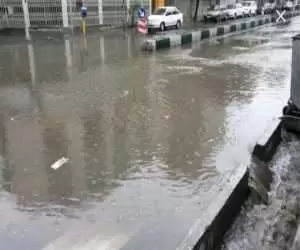 ویدیو  -  تصاویری از آب گرفتگیِ شبانه خیابان های زاهدان پس از بارش شدید باران