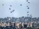 (فیلم) انفجار و دود در مرز اسرائیل همزمان با ارسال کمک های هوایی به غزه