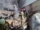 (فیلم) آتش سوزی گسترده یک کارگاه 2000 متری در جنوب تهران
