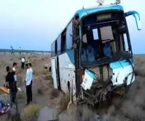 (فیلم) تصادف مرگبار اتوبوس ایرانی در ارمنستان