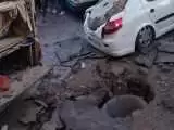 ویدیو  -   لحظه انفجار ناگوار چاه فاضلاب در تبریز