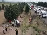 مرگ 3 زن و مرد در واژگونی ناگوار پراید در جاده قزوین