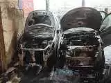 آتش سوزی 2 خودرو در شرق تهران  -  پژو 207 جزغاله شد