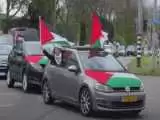 حمایت از فلسطین توسط هلندی ها با رژه خودرویی + ویدئو