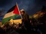 (فیلم) اهتزاز پرچم فلسطین در دانشگاه جورج واشنگتن آمریکا