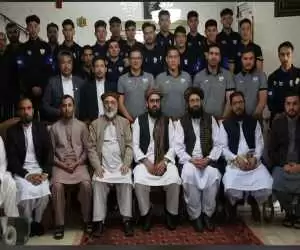 (عکس) دیپلمات های طالبان در تهران میزبان تیم ملی فوتسال افغانستان