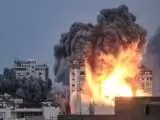 آتش سوزی وسیع در منطقه رفح بعد از حملات رژیم صهیونیستی  -  ویدئو
