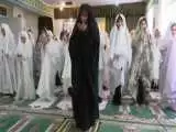 (فیلم) پخش اقامه نماز جماعت به امامت یک زن روی آنتن تلویزیون
