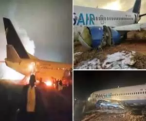 (فیلم) خروج هواپیمای مسافربری از باند فرودگاه در سنگال