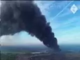 (فیلم) آتش سوزی بزرگ یک کارخانه در استافوردشر انگلیس