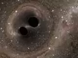 (فیلم) شبیه سازی تصادف دو سیاهچاله