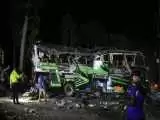11 کشته در تصادف اتوبوس دانش آموزان اندونزی + جزئیات