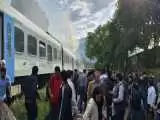آتش سوزی قطار حومه ای هشتگرد - تهران