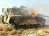 ویدیو  -  لحظه حمله پهپادی به تانک اسرائیلی با گلوله (یاسین 105)