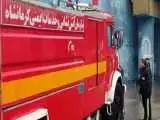 رهاسازی و نجات مصدوم حادثه برخورد پراید با اتوبوس در کرمانشاه