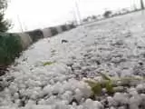 بارش شدید تگرگ در اسفراین  -  ویدئو