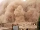 لحظه ورود طوفان شن به گرمسار  -  ویدئو