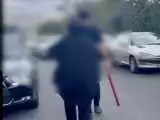یک مرد با چماق به زنی در ارومیه حمله کرد + ویدیو