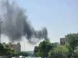 تصاویر مهیب از آتش سوزی در یک انبار بزرگ در تهران  -  فیلم و عکس