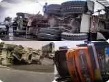 واژگونی جالب کامیون! -  در اصفهان رخ داد! + عکس