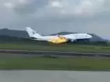 ویدیو  -  نخستین تصاویر از آتش گرفتن موتور هواپیمای بوئینگ اندونزی