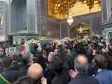 ویدیو  -  تصاویری از لحظه ورود پیکر رئیس جمهور شهید و همراهان به قم