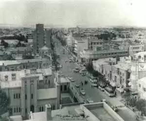 تهران قدیم  -  تصویر کمتر دیده شده از میدان حر 67 سال قبل- عکس