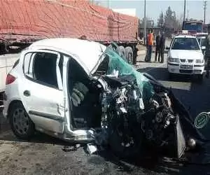 ویدیو  -  تصادف شدید خودروی لاماری با پژو 206 در کمربندی چالوس