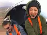 (فیلم) پرواز سید جواد هاشمی با یک خلبان زن