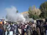 وقوع آتش سوزی در بازار بامیان با انفجار بالن