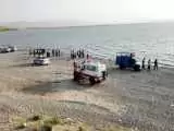 نجات یک مرد در دریاچه سد حسنلو