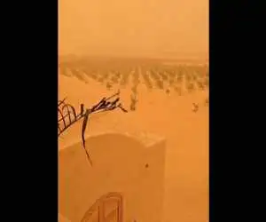 مناظر مریخی از طوفان گرد و غبار در مصر - ویدئو