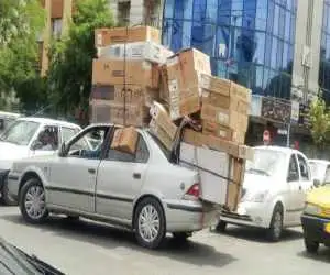 ویدیو  -  ثبت رکورد تازه باربری با خودروی سواری!
