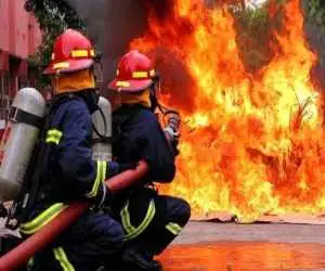 ویدیو  -  آتش سوزی در نیزارهای اطراف رودخانه شور پرند