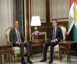 در سایه افزایش تنش ها در منطقه؛ باراک با بارزانی دیدار کرد -  اقلیم کُردستان همچون همیشه، به عنوان عامل آرامش و ثبات در منطقه باقی می ماند
