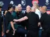ویدیو  -  لگد زدن چیمایف به استریکلند در جریان دوئل نگاه ها پیش از تورنمنت ufc