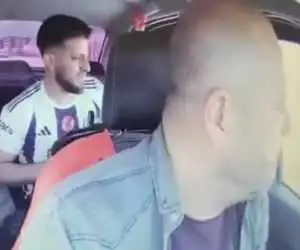 ویدیو  -  لحظه خلع سلاح خلافکار فراری توسط راننده تاکسی