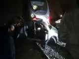 ویدیو  -  جزئیات حادثه مرگبار برخورد خودرو با قطار در جاده لاکان
