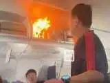 ویدیو  -  آتش سوزی باتری لیتیومی در پرواز ایر چاینا