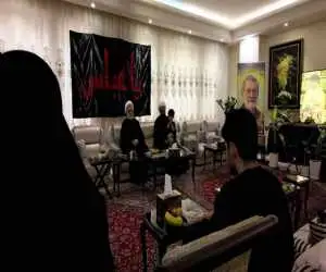 حضور اژه ای در خانه شهید لاریجانی  -  ویدئو
