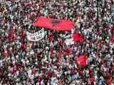انقلاب فلامینگو در آلبانی ادامه دارد  -  یک ماهگی اعتراض ها به فروش سرزمین آلبانی به داماد ترامپ