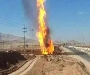 انفجار خط لوله گاز در تبریز