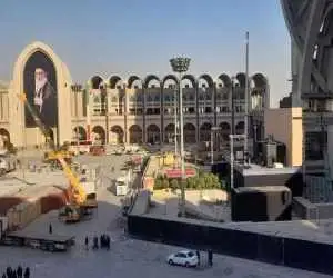 نخستین فیلم هوایی از مصلی تهران در آستانه وداع با رهبر شهید؛ ببینید