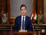 شرکت (نیچیروان بارزانی) در مراسم تشییع پیکر رهبر شهید