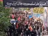 سیل خروشان مردم در خیابان های قائم مقام و مفتح برای شرکت در مراسم وداع با رهبر شهید  -  ویدئو